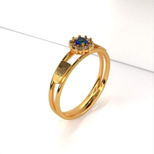 Anel de Formatura em Ouro 18k - Logstica - Aurora