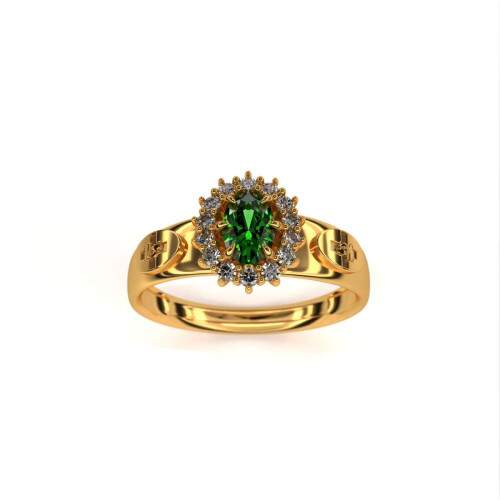 Anel de Formatura em Ouro 18k - Biomedicina - Donna