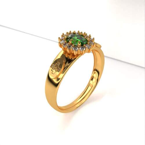 Anel de Formatura em Ouro 18k - Biomedicina - Donna