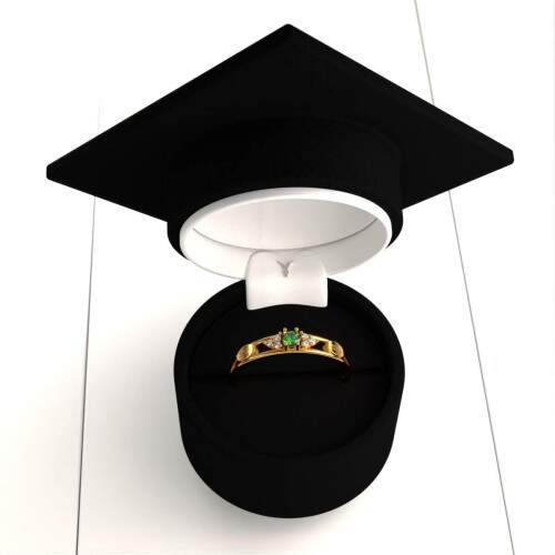 Anel de Formatura em Ouro 18k - Biomedicina - Redondo