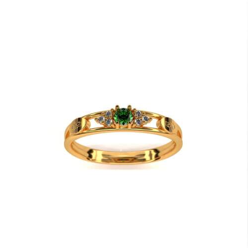 Anel de Formatura em Ouro 18k - Biomedicina - Redondo