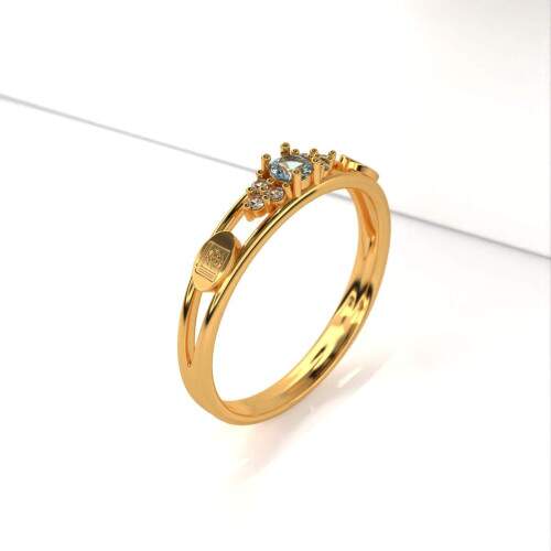 Anel de Formatura em Ouro 18k - Ensino Fundamental - Redondo