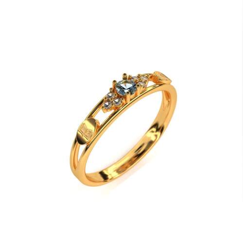 Anel de Formatura em Ouro 18k - Ensino Fundamental - Redondo