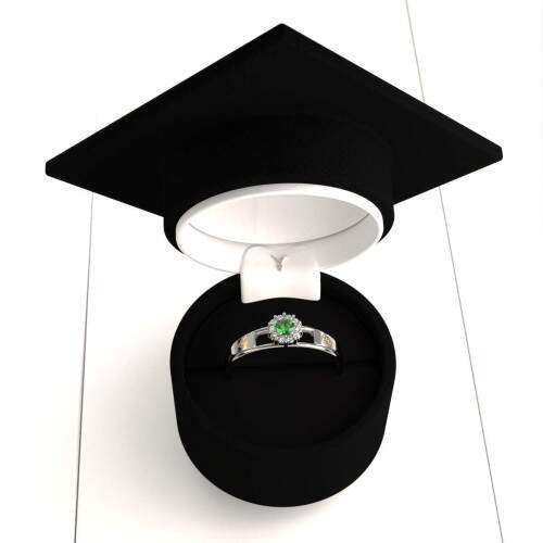 Anel de Formatura em Prata 925 - Naturologia - Aurora