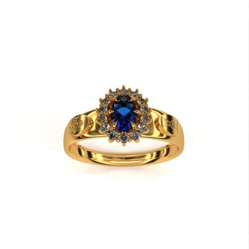 Anel de Formatura em Ouro 18k - Qumica - Donna