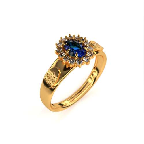 Anel de Formatura em Ouro 18k - Qumica - Donna