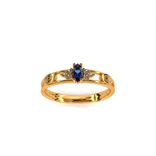 Anel de Formatura em Ouro 18k - Comrcio Exterior - Navete