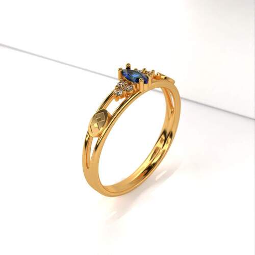 Anel de Formatura em Ouro 18k - Comrcio Exterior - Navete