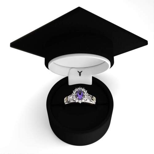 Anel de Formatura em Prata 925 - Letras - Donna