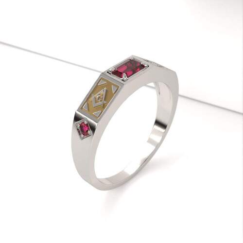 Anel Masculino em Prata 925 - Maonaria - Vega