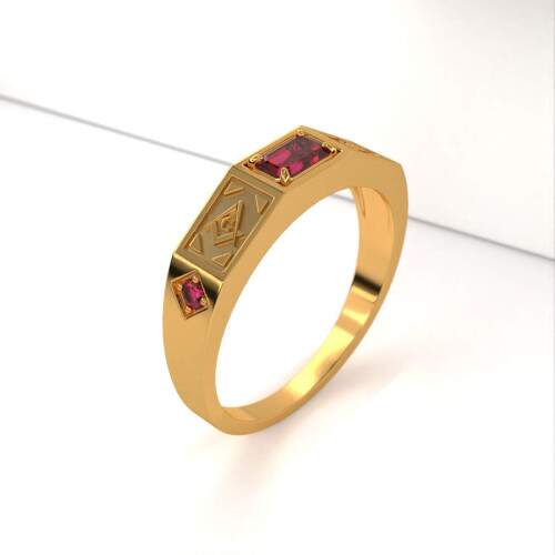 Anel Masculino em Ouro 18k - Maonaria - Vega
