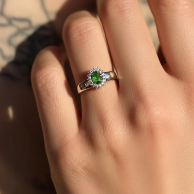 Anel de Formatura em Prata 925 - Fisioterapia - Donna