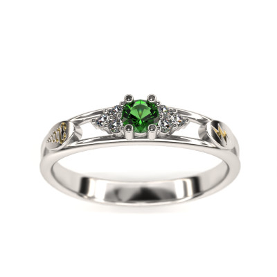 Anel de Formatura em Prata 925 - Fisioterapia - Redondo