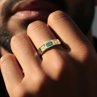 Anel de Formatura em Prata 925 - Fisioterapia - Vega