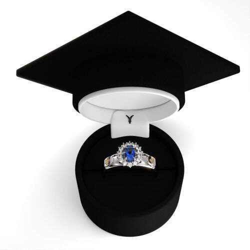 Anel de Formatura em Prata 925 - Design de Interiores - Donna