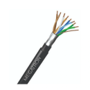 Cabo Rede Cat.5e Megatron 24AWGx4P Preto DVBL Blindado Dupla Camada Externo (metro)