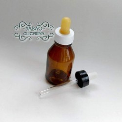 Frasco Vidro Ambar com Conta Gotas 60ml Rosca 24/410 - Pe�a