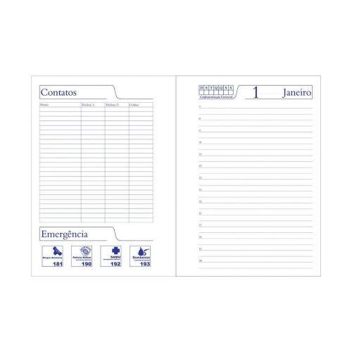 Agenda Compacta Permanente 382 Folhas com Capa Pet para Sublimao - 11,3x15,6cm