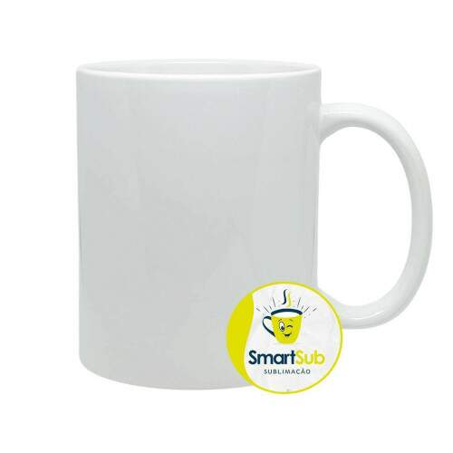Caneca de Cermica Branca AAA Smartsub para Sublimao - 325ml