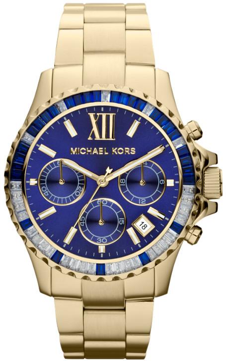 relogio michael kors dourado com pedras