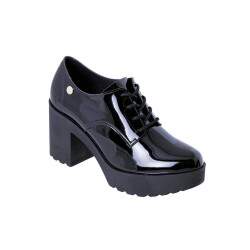 Sapato Feminino Moleca Preto em Sinttico Verniz