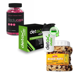 Kit Whey + Shake Detox + ReduCaps + Brinde (Mix de Castanhas)