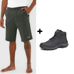Kit Bermuda Masculina + Bota Masculina