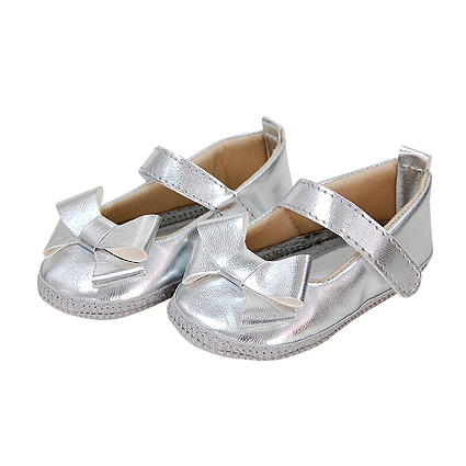 sapatinho prata para bebe