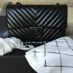 Bolsa Ch. So Black - Couro Lambskin