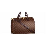 Bolsa Louis Vuitton Speedy 30 Damier Ebene Bandouliere com Alça Adicional