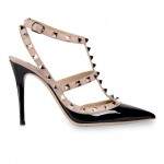 Sapato Val. Rockstud Black and Nude