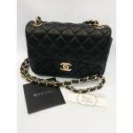 Bolsa Ch. Classic Mini Black Lambskin Premium