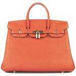 Bolsa Hermès Birkin 35 Orange Gold