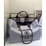 Bolsa Ch. Canvas Deauville Cinza - Premium