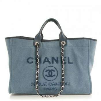 blue sequin chanel bolsa
