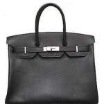 Bolsa Hermès Birkin 35 Black Silver