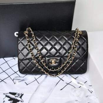 chanel flap bolsa all black