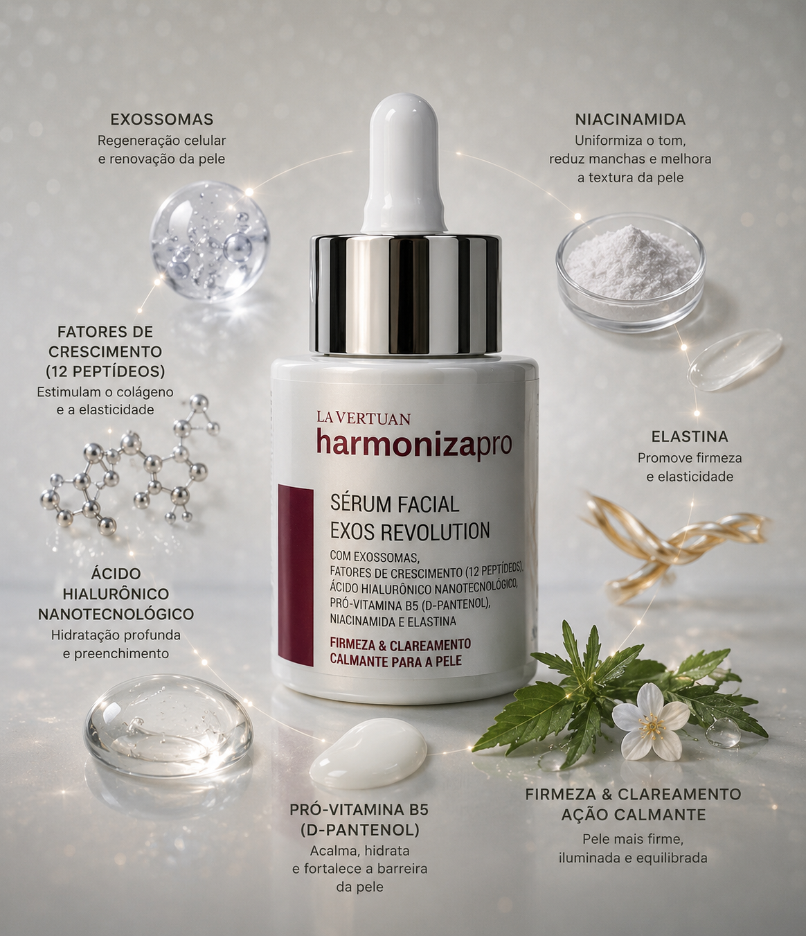 Sérum Facial Hidratante com Ácido Hialurônico Exos Revolution