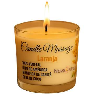 Vela Para Massagem Relaxante com leo Essencial de Laranja - Hidratante
