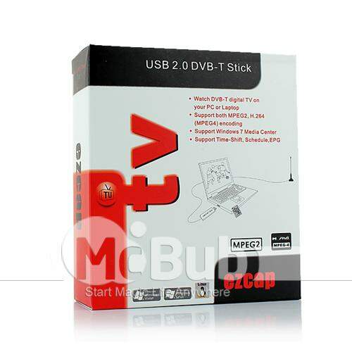 EZCAP USB2.0 DVBT + FM + DAB para a Europa HDTV USB Memory Stick