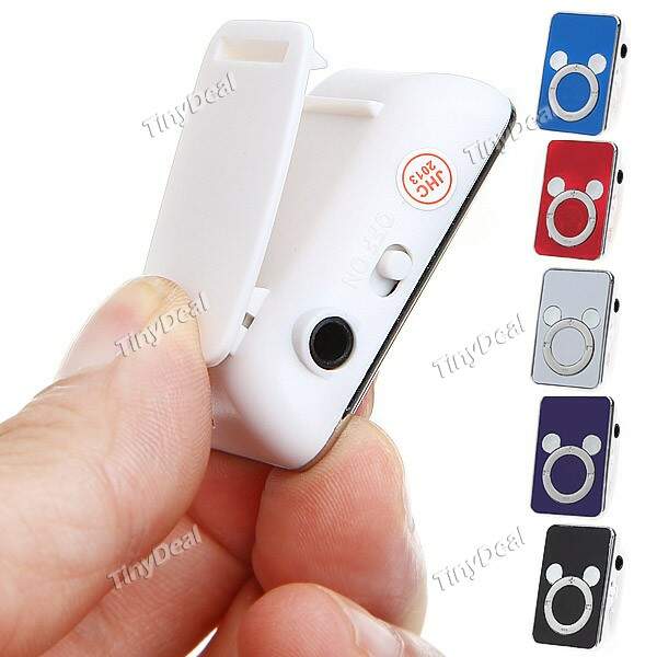 Clipe Projeto Mickey Mini MP3 Player Digital Music Player com TF Slot