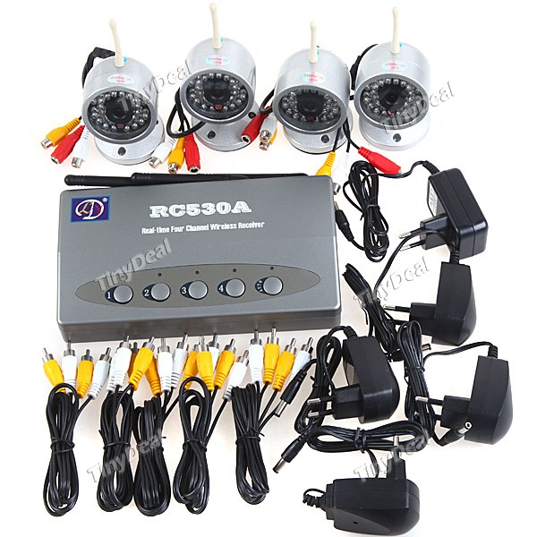 kit de vigilancia com 4 Cameras Sem Fio Wireless