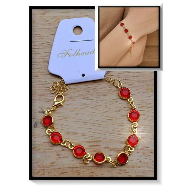 Pulseira Folheada Pedrinha PF236