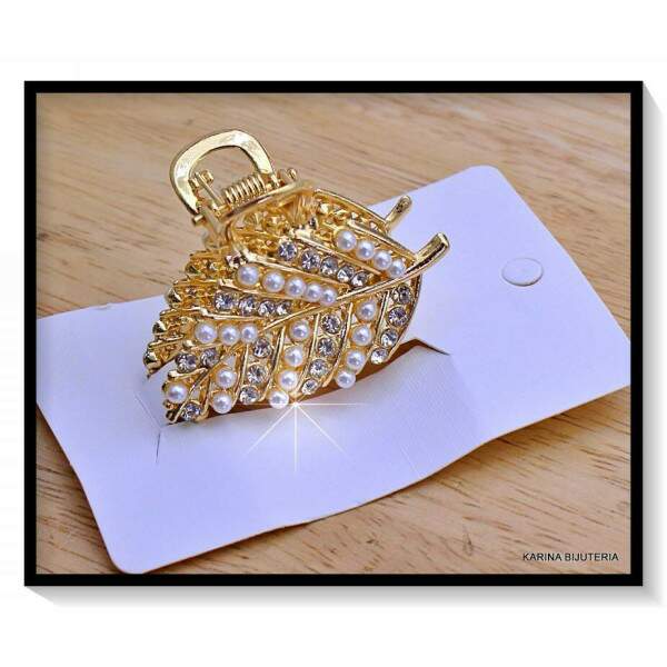 Piranha Met. Mdia Em Strass/Folha CA6421