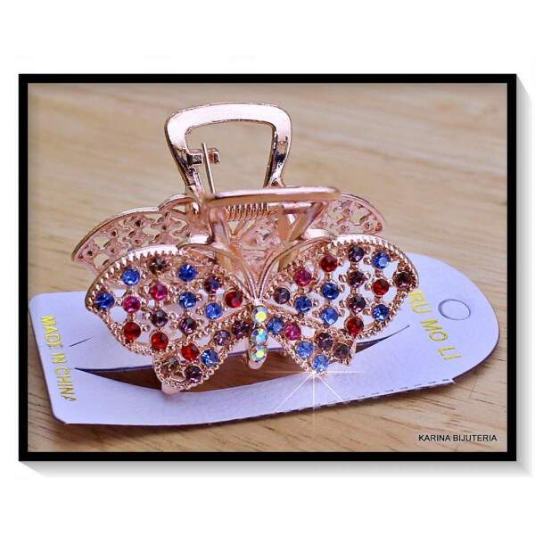 Piranha Metlica Strass Borboleta CA6487