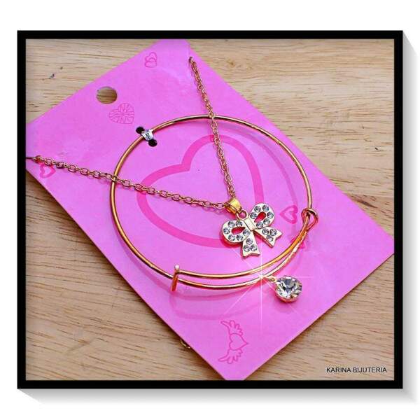 Colar + Pulseira Com Pingente CO2397