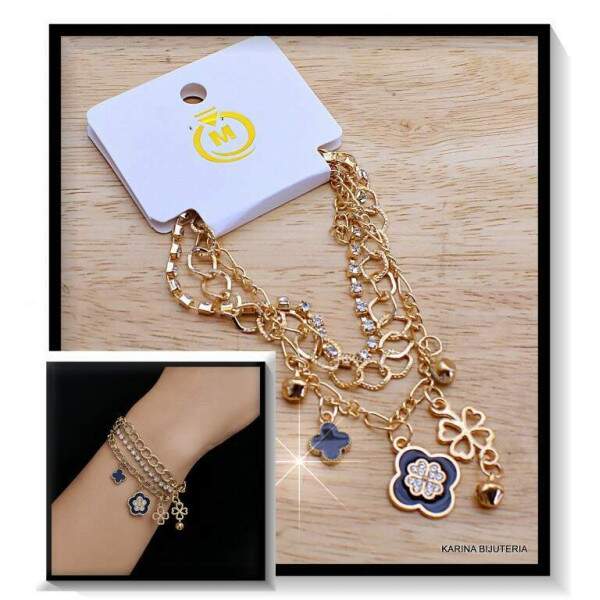 Pulseiras Berloque 3 Voltas Trevo PU3080