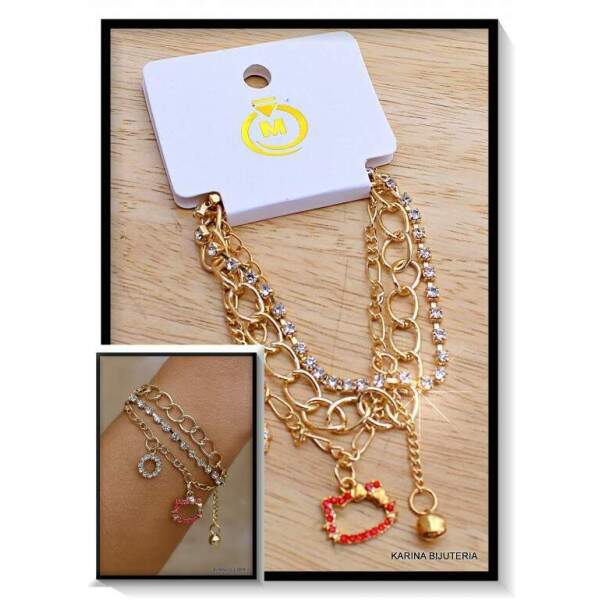 Pulseiras Berloque 3 Voltas Cat PU3082