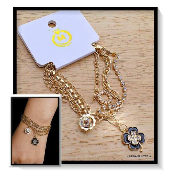 Pulseiras Berloque 3 Voltas Trevo PU3083