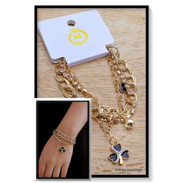 Pulseiras Berloque 3 Voltas Trevo PU3085